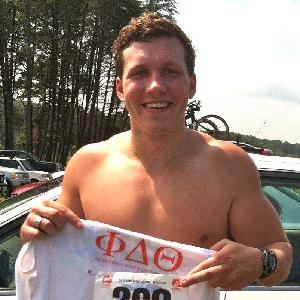 Finishing the Culpeper International Triathlon to become an Iron Phi.